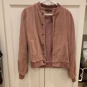 Brandy Melville pink cord bomber
